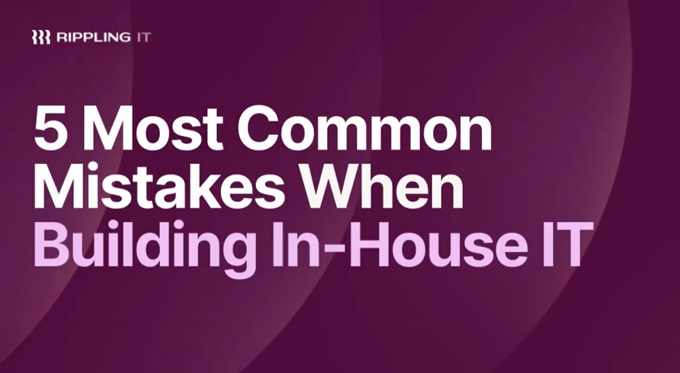 5 Most Common Mistakes When Building In-House IT