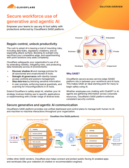 [Solution Brief] Secure workforce use of generative and agentic AI